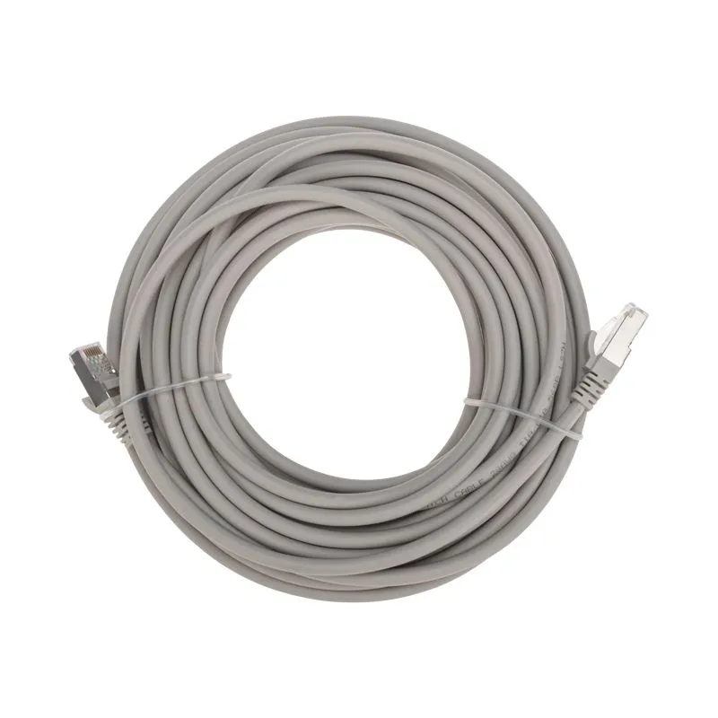 Патч-корд S/FTP, CAT 6A (10G), RJ45-RJ45, 28AWG, LSZH, серый, 10м REXANT 02-0390-10