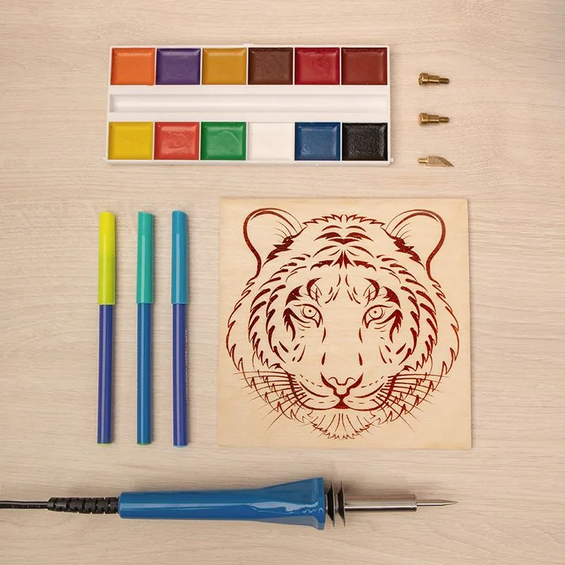 Доска для выжигания «Тигр», 150х150мм, 1 шт., пакет REXANT - Фото 2