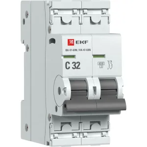 Авт. выкл. 2P 32А (C) 6кА ВА 47-63N EKF PROxima M636232C