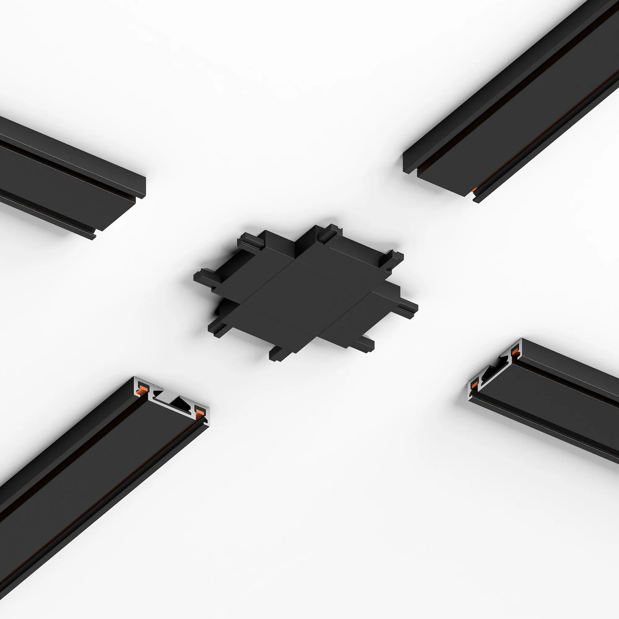 Flat Magnetic Коннектор для четырёхстороннего соединителя накладного шинопровода (чёрный) 85004/00 E - Фото 7