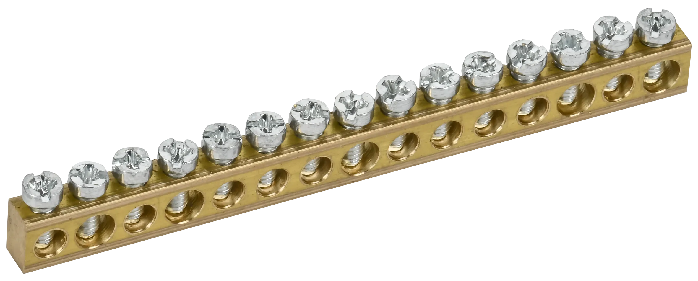 TEKFOR Шина нулевая сечение 6х9 15 отверстий IEK TF-KP00D-SN-15