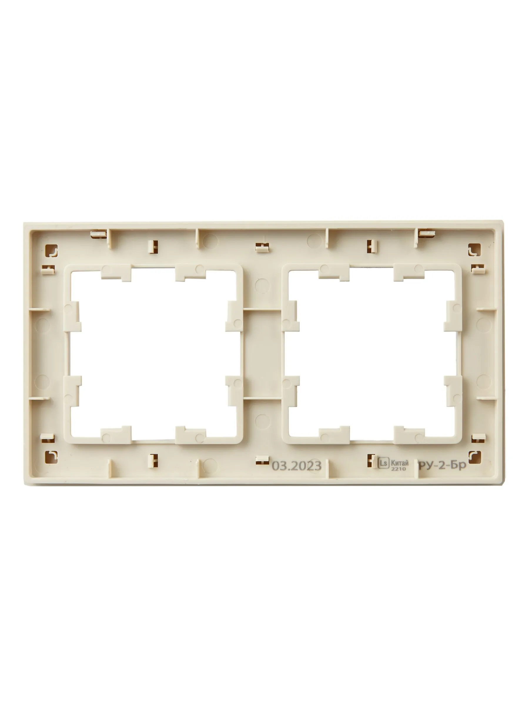 BRITE Рамка 2-местная РУ-2-Бр бежевый рифленый IEK - Фото 5