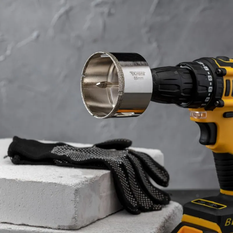 Коронка алмазная 65мм по керамограниту с центровочным сверлом KRANZ - Фото 4