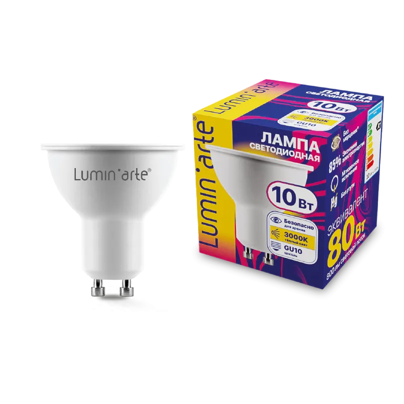 Светодиодная лампа Luminarte LSTD-PAR16-10W3KGU10 10Вт 3000K GU10