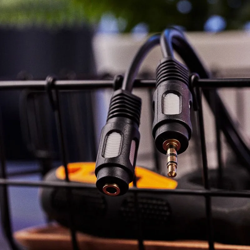 Шнур Стерео 3,5мм гнездо - Стерео 3,5мм штекер, 7м, Gold REXANT - Фото 4