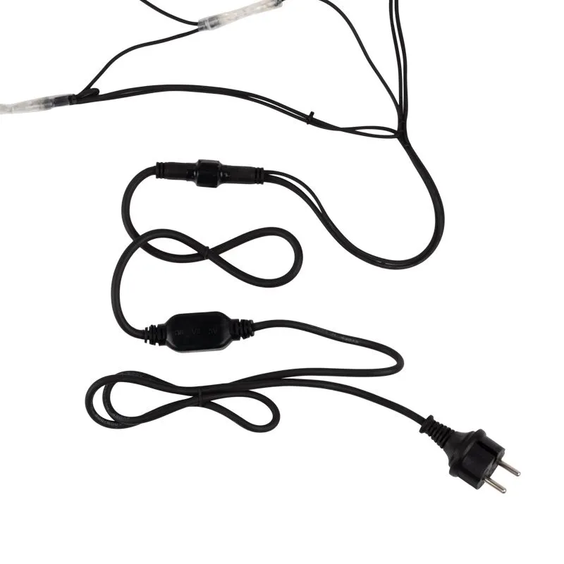 Гирлянда Сеть 2x3м, черный КАУЧУК, 432 LED Белые/Синие (шнур питания в комплекте) - Фото 5