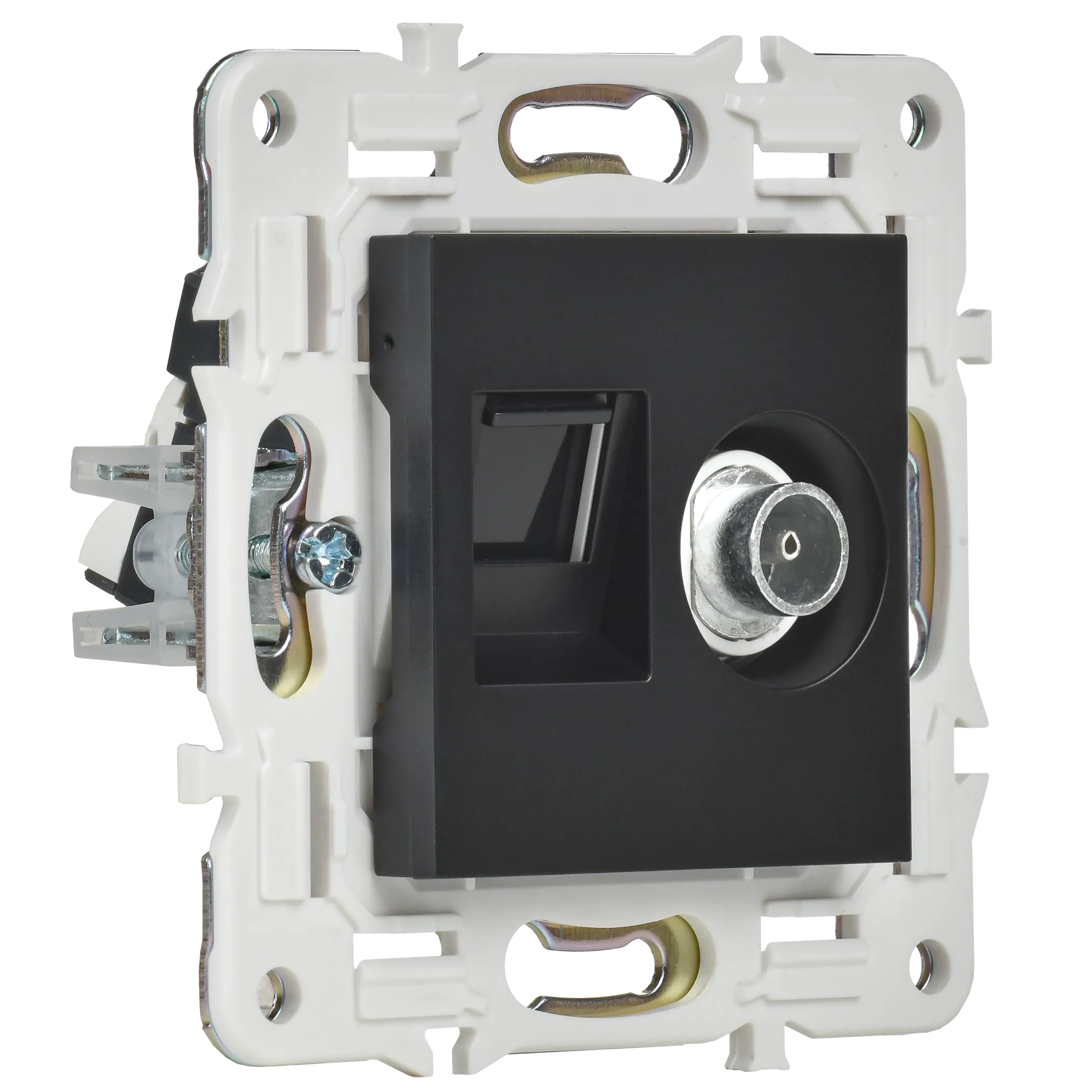 SKANDY Розетка двойная TV+RJ45 кат.5E SK-A14Bl черный IEK - Фото 6