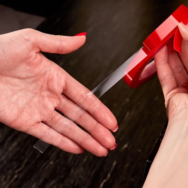 Двухсторонний скотч REXANT, прозрачный, на акриловой основе, 12 мм, ролик 5 м - Фото 4