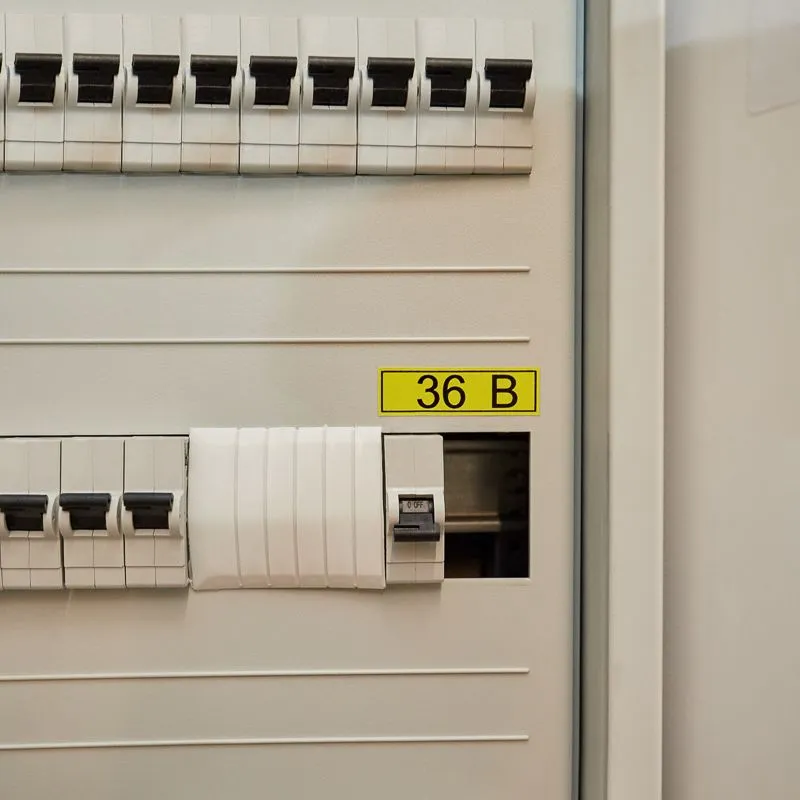 Наклейка знак электробезопасности «36 В» 15х50 мм REXANT (20шт на листе) - Фото 2