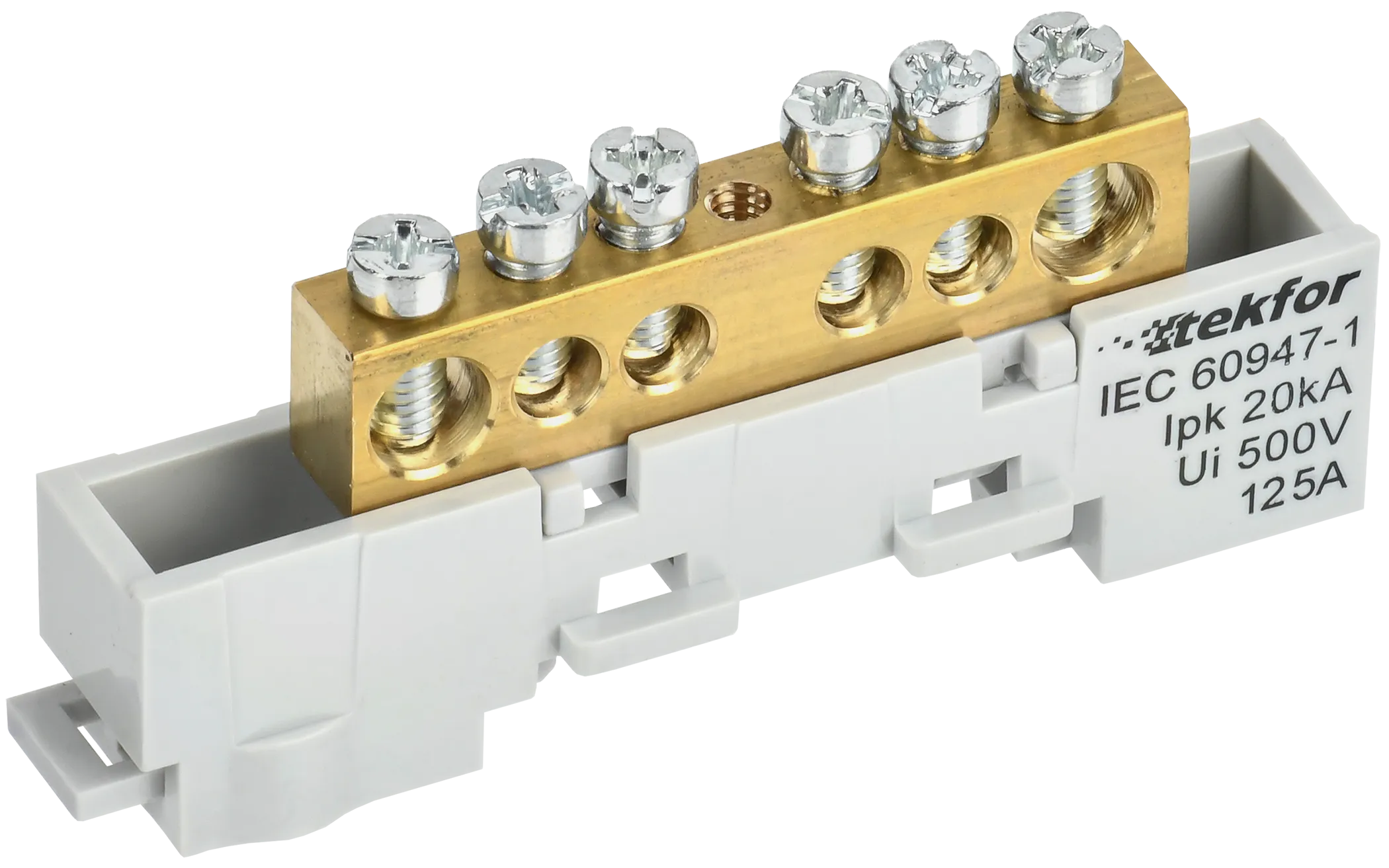 TEKFOR Шина L "фаза" неизолированная на универсальном держателе 6х9-6-Ср IEK