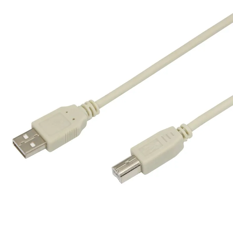 Кабель USB-А– USB-B, 2,4А, 3м, ПВХ, серый  REXANT 18-1106