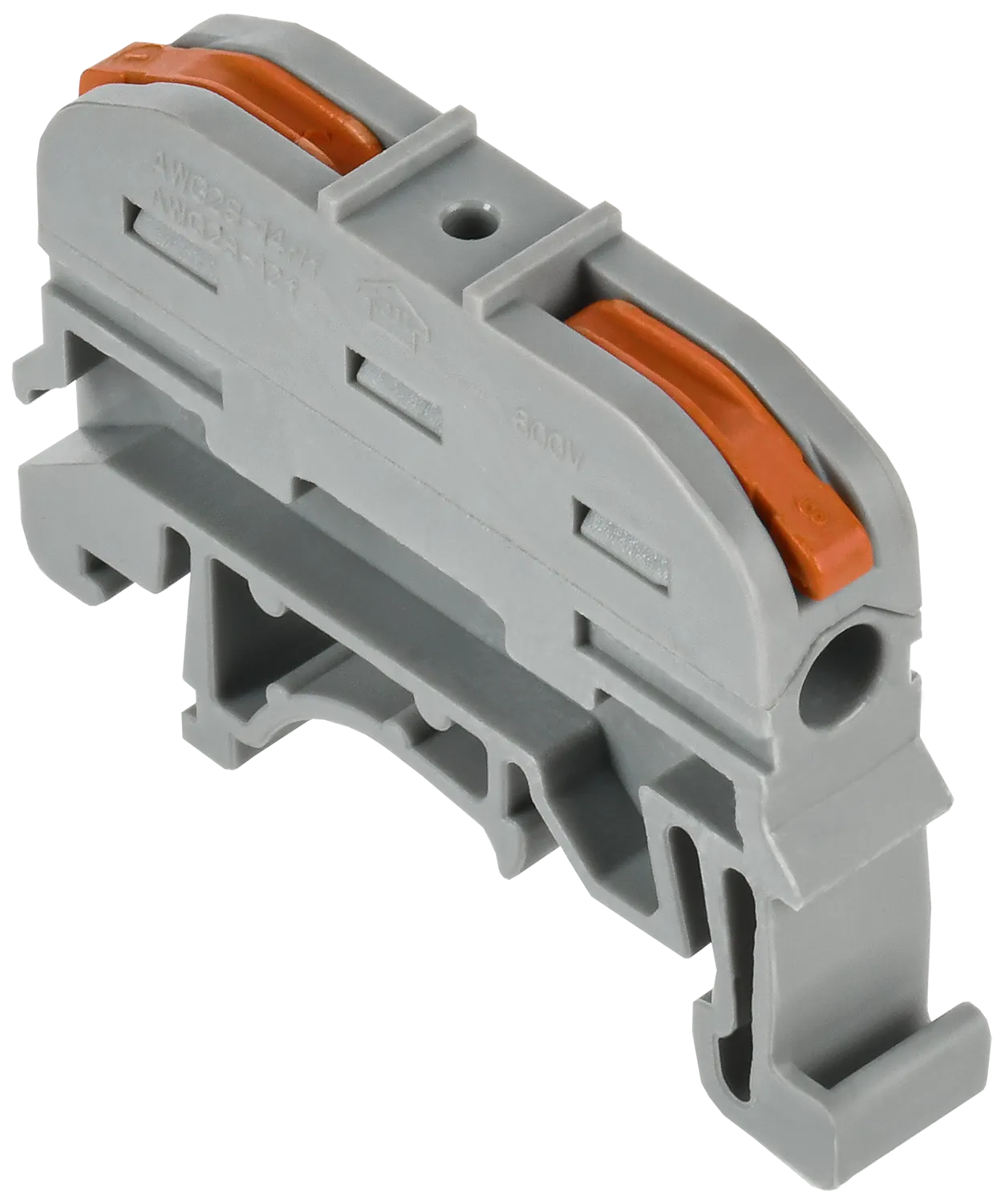 Строительно-монтажная клемма СМК 222-4111D проходная на DIN-рейку (50шт/упак) IEK