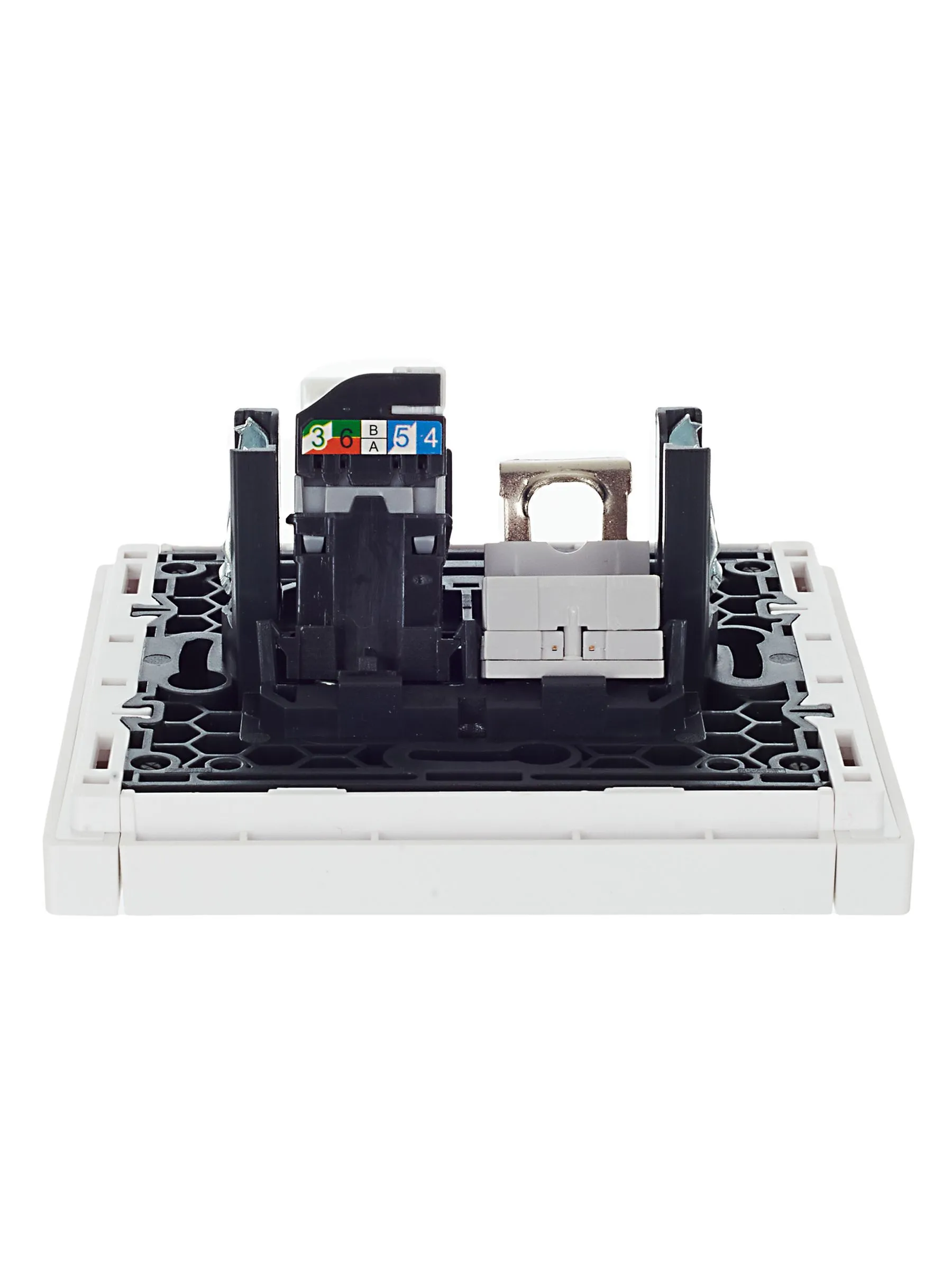 FORTE&PIANO Розетка двойная RJ11+RJ45 кат.5E FP235 белый IEK - Фото 6