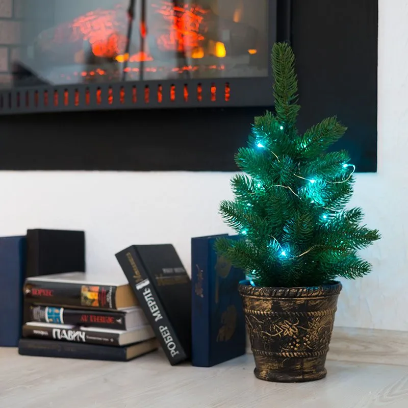 Елочка 45см в пластиковом горшке, Литая - Фото 3