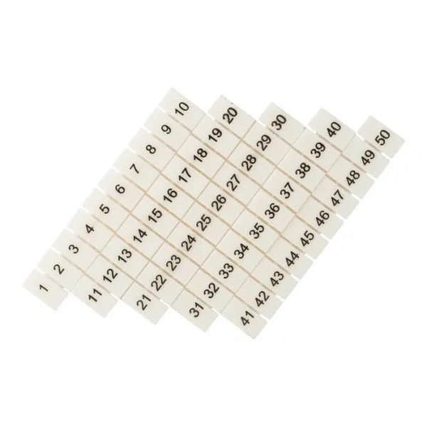 Маркеры для JXB-ST/Push-in 6 с нумерацией 1-50 (100 шт.) EKF