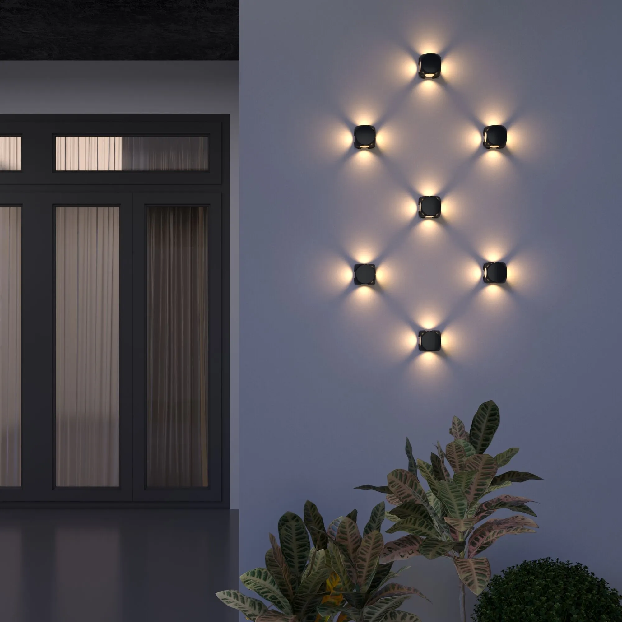 Светильник светодиодный уличный настенный CUBE черный 1504 TECHNO LED черный Elektrostandard - Фото 2