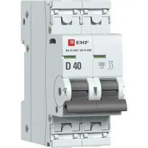 Авт. выкл. 2P 40А (D) 6кА ВА 47-63N EKF PROxima M636240D