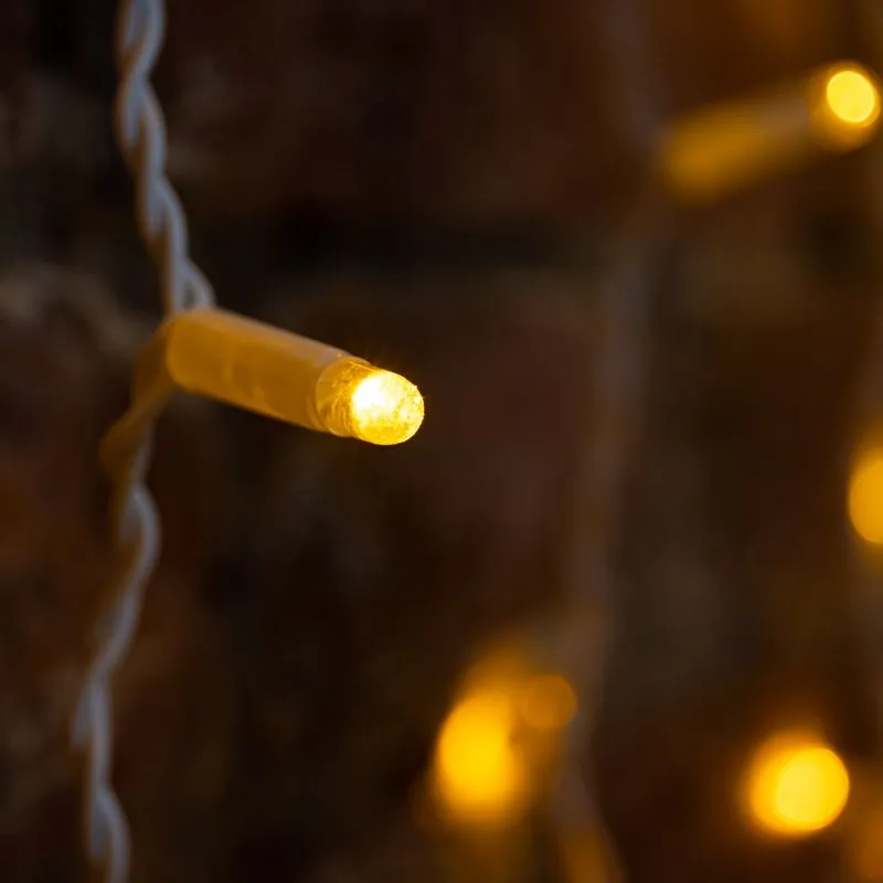 Гирлянда светодиодная Занавес 2х1,5м 360 LED ЖЕЛТЫЙ белый ПВХ IP65 постоянное свечение 230В блок в комплекте NEON-NIGHT - Фото 2