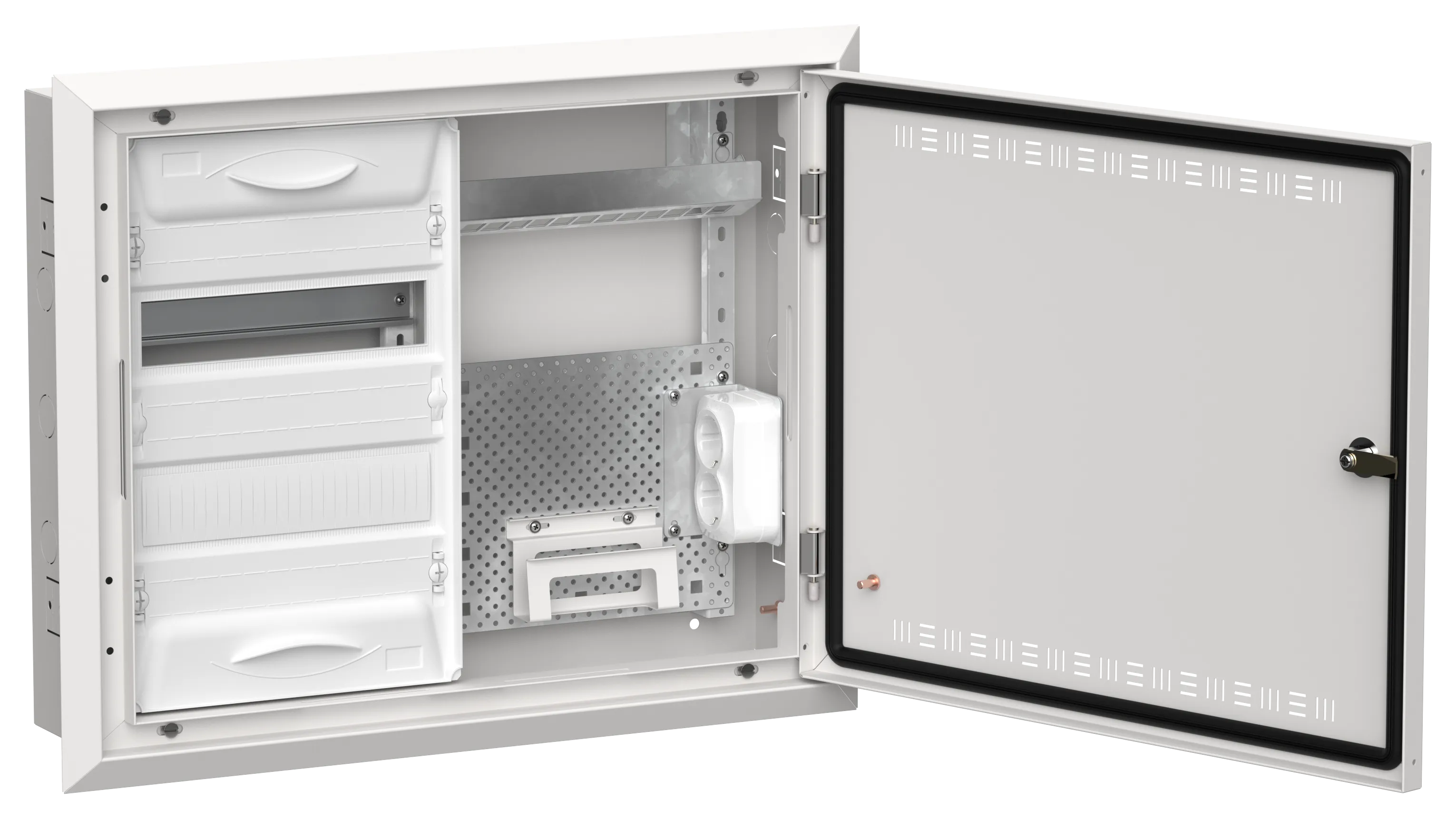 TITAN 5 Корпус комбинированный ЩРв-24 (2х24) 505х625х130мм IP30 белый IEK TI5-51-V-2X024-30