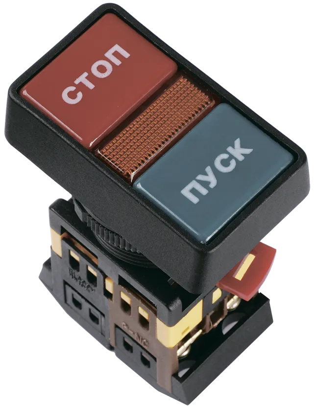 Кнопка РPВВ-30N "Пуск-Стоп" d=30мм неон/240В 1з+1р IEK