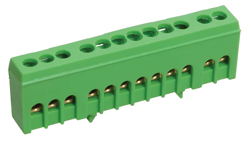 Шина PE "земля" в корпусном изоляторе на DIN-рейку ШНИ-6х9-12-К-З IEK