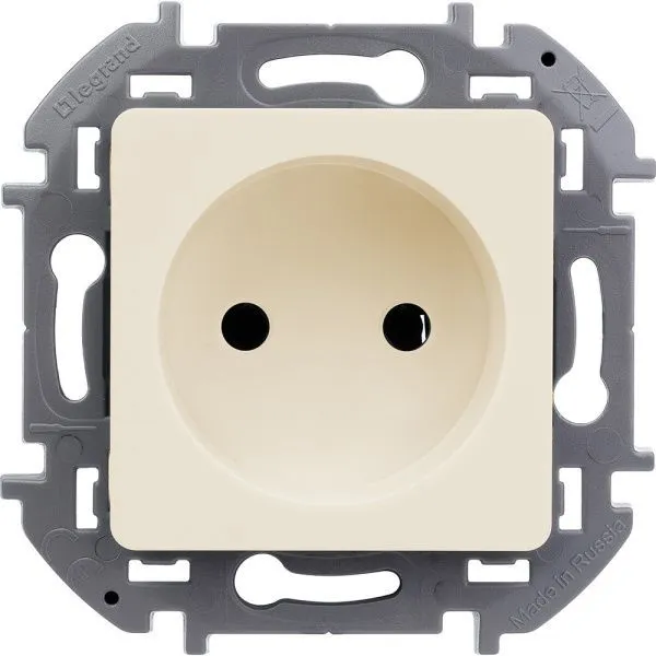 INSPIRIA Розетка 1-местная без заземления без защитных шторок 16А слоновая кость