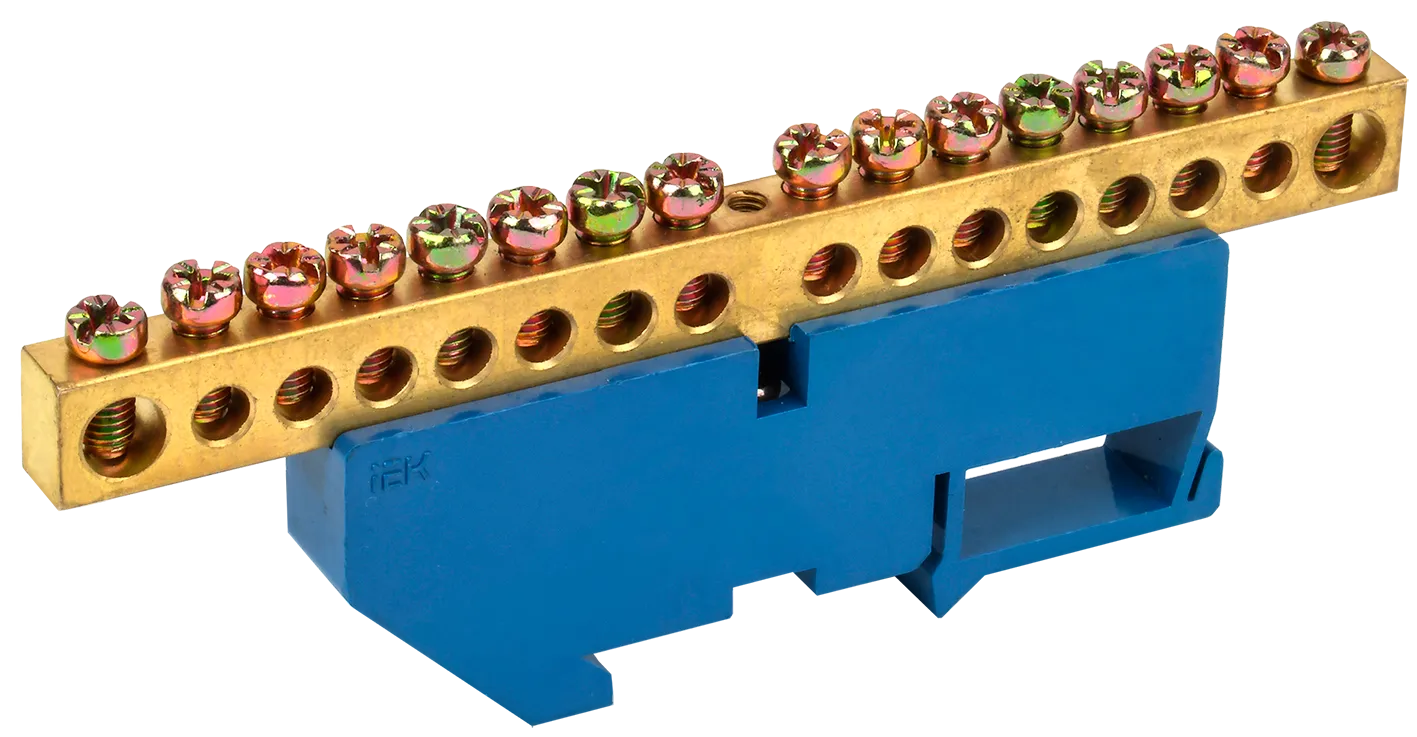 Шина N "ноль" на DIN-изол ШНИ-8х12-16-Д-С IEK