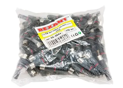 TV-разъем гнездо без пайки черный REXANT - Фото 2