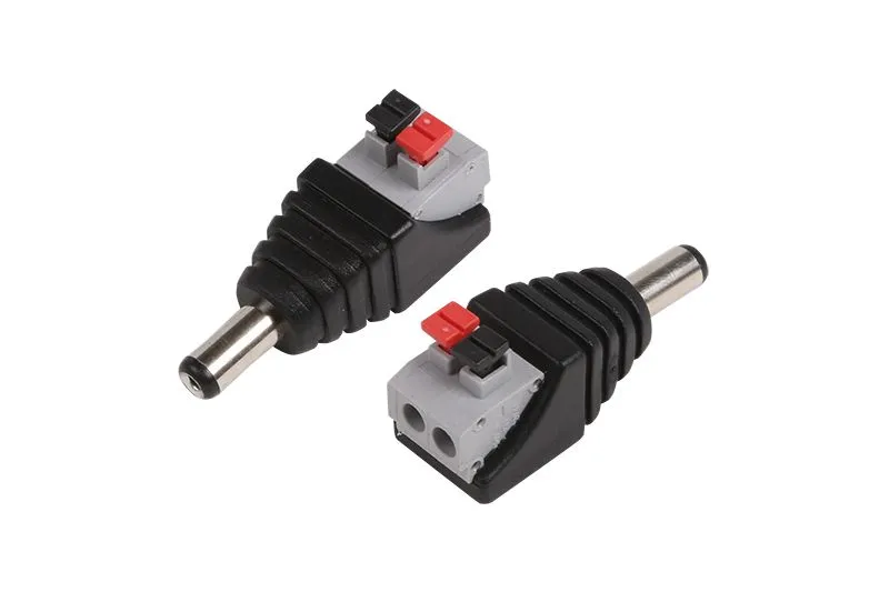 Разъем питания DC штекер 2,1х5,5мм с быстрозажимной колодкой REXANT