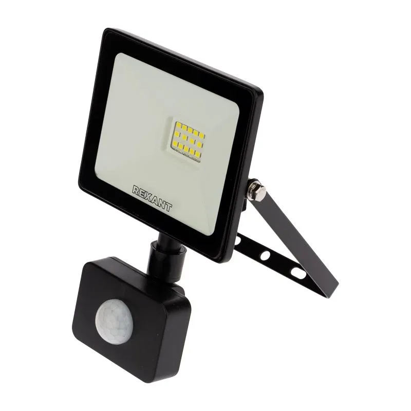 Прожектор светодиодный СДО 20Вт 1600Лм 6500К холодный свет, с микроволновым настраиваемым датчиком движения REXANT 605-008