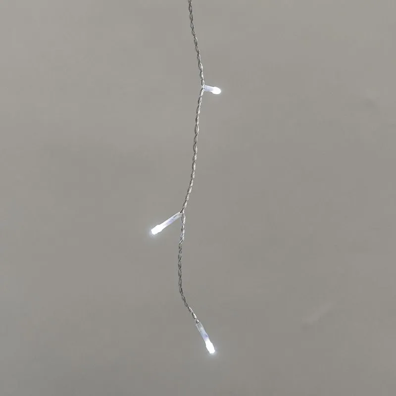 Гирлянда светодиодная Айсикл (бахрома) 5х0,6м, с эффектом мерцания, прозрачный провод, IP44, 230В, диоды БЕЛЫЕ, 112LED NEON-NIGHT - Фото 3