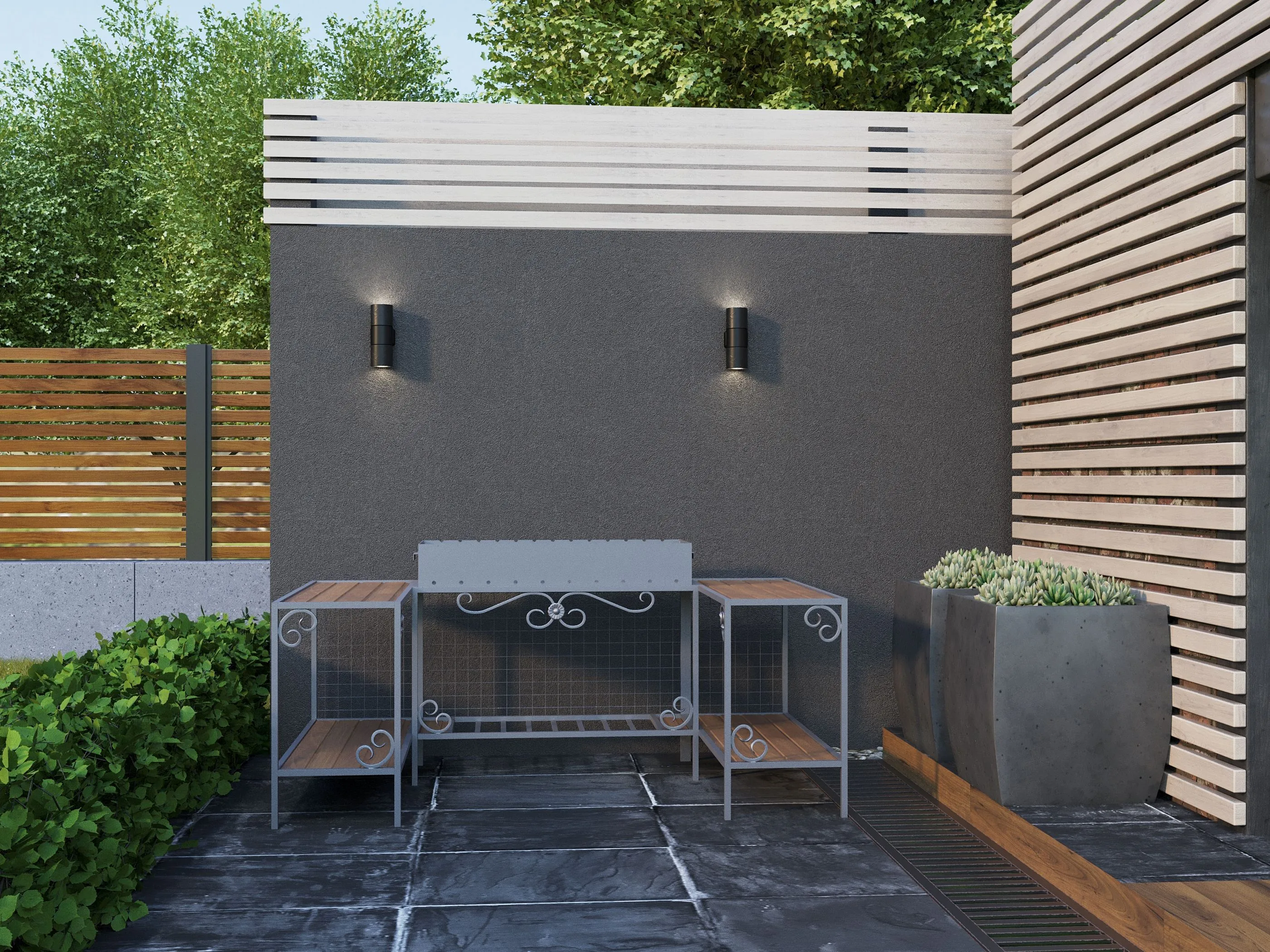 LIGHTING Светильник уличный 5108 настенный под лампу 2хGU10 IP65 черный IEK - Фото 4