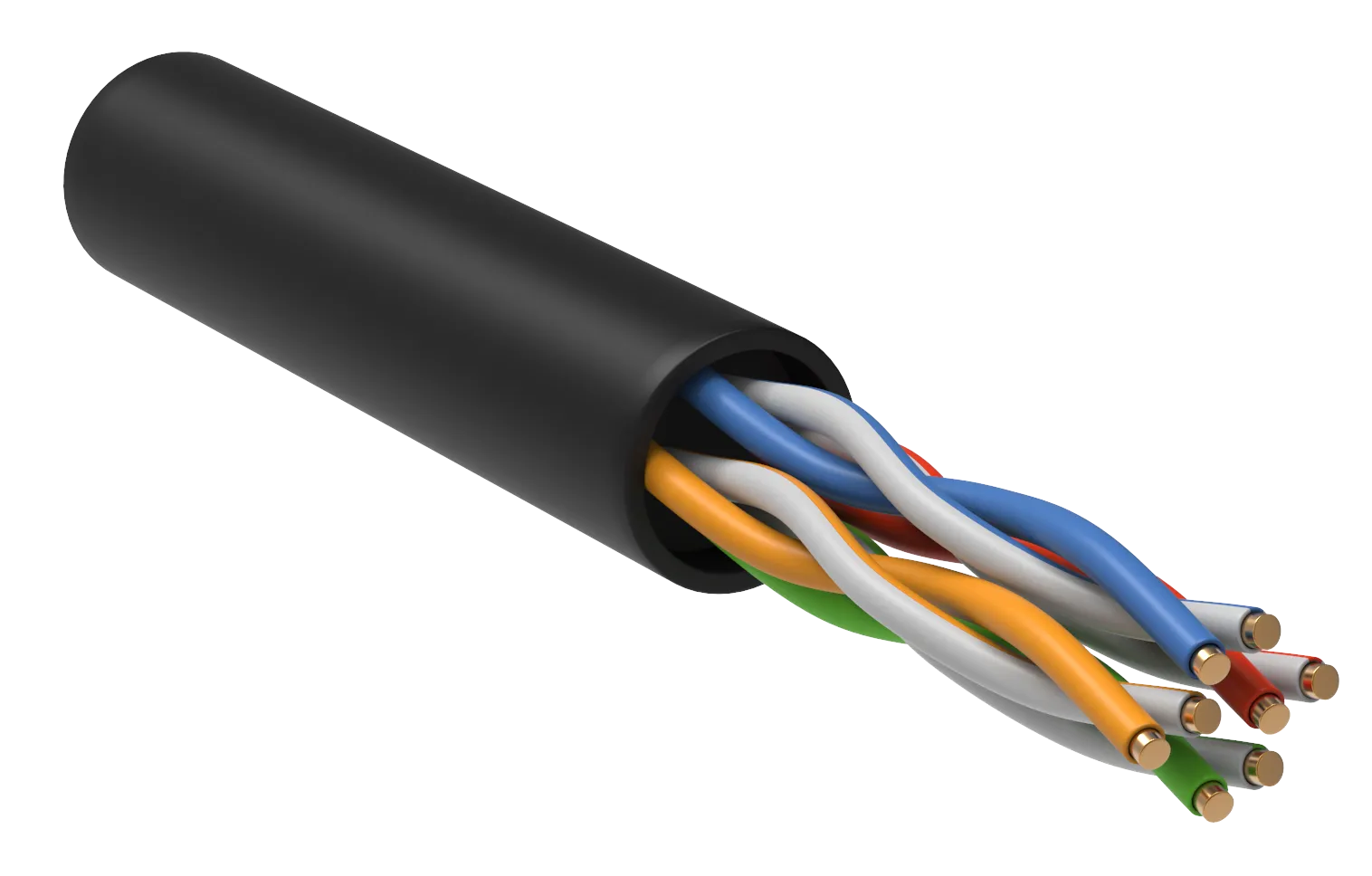 ITK Витая пара U/UTP кат.5E 4х2х24AWG solid LSZH нг(А)-HF черный (305м) LC3-C5E04-129