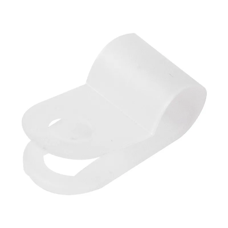 Скоба под винт 5мм, белая (50 шт/уп) REXANT 07-4405