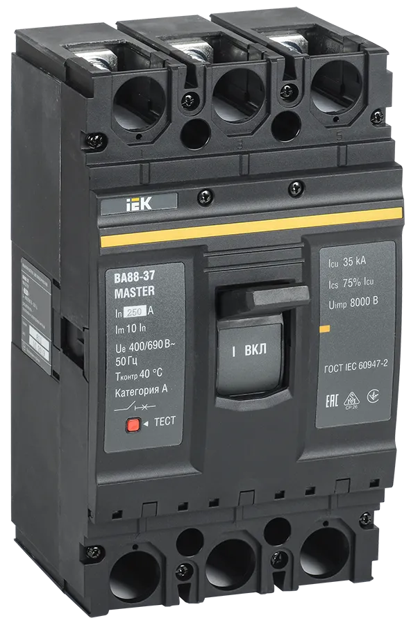 Выключатель автоматический ВА88-37 3Р 250А 35кА MASTER IEK