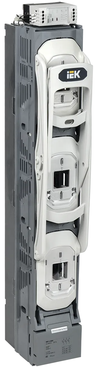Предохранитель-выключатель-разъединитель ПВР-3 вертикальный 630А 185мм с одновременным отключением c РКСП IEK SPR20-3-3-630-185-100-R
