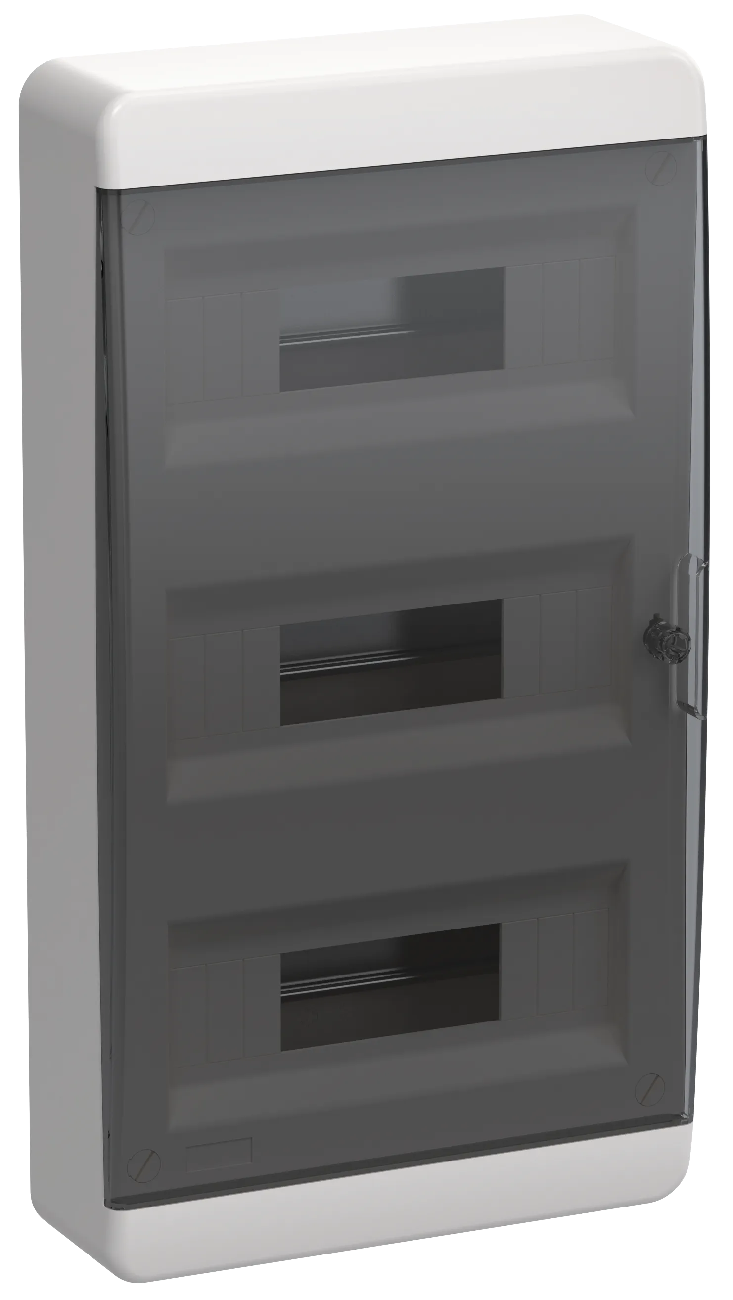 TEKFOR Корпус пластиковый ЩРН-П-36 IP41 черная прозрачная дверь IEK