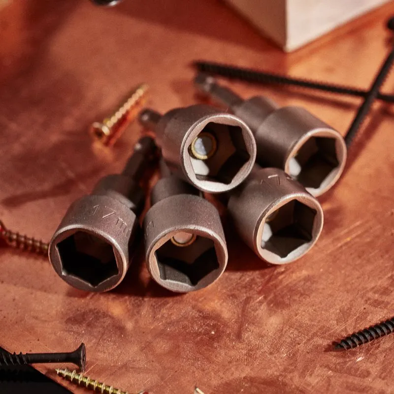 Ключ-насадка 17х65 мм, 1/4" магнитная (упак. 5 шт.) Kranz - Фото 5