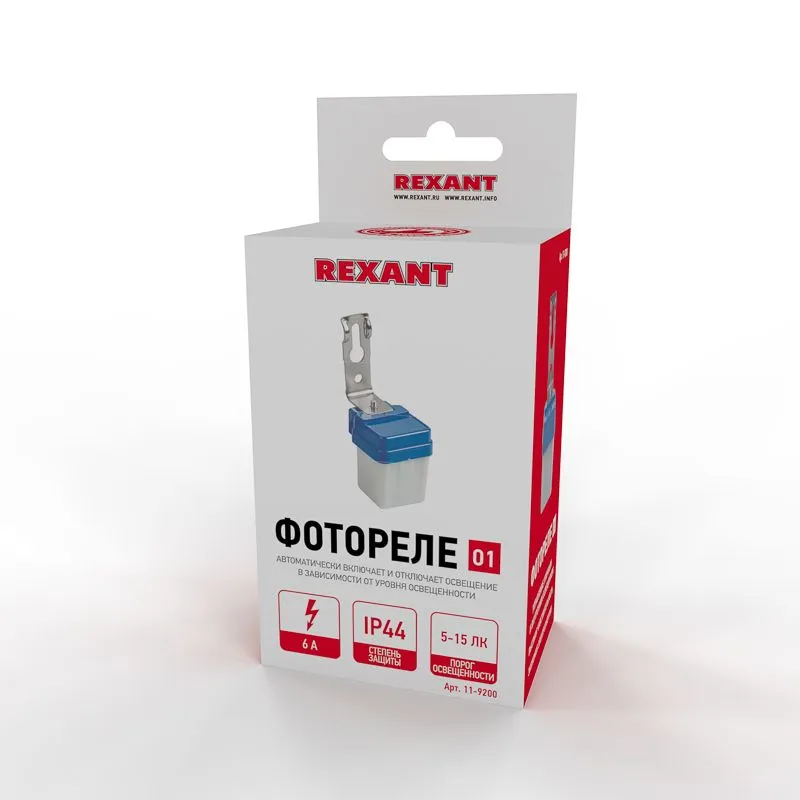 Фотореле 01 5-15 Лк 6 А IP44 REXANT - Фото 2
