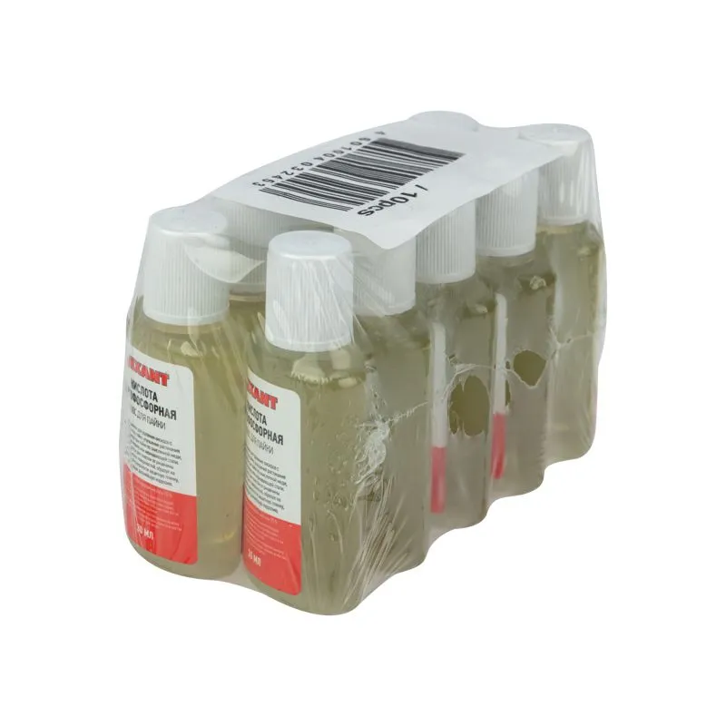 Флюс для пайки, КИСЛОТА ОРТОФОСФОРНАЯ 75%, 30мл, флакон REXANT - Фото 5