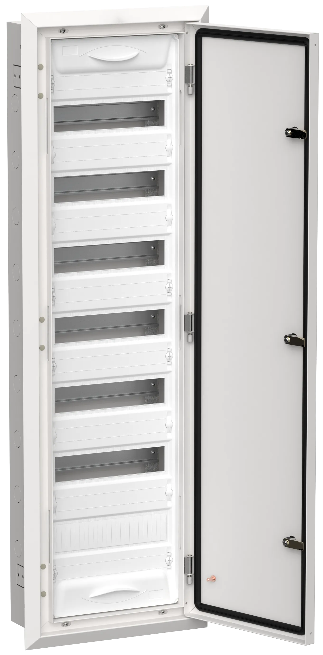 TITAN 5 Корпус металлический ЩРв-84 (1х84) 1130х365х130мм IP31 белый (одна дверь) IEK TI5-50-V-084-31