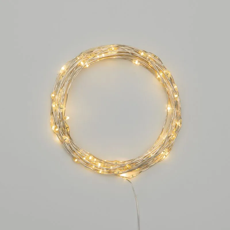 Гирлянда Роса 10 м, 100 LED, USB, теплое белое свечение NEON-NIGHT