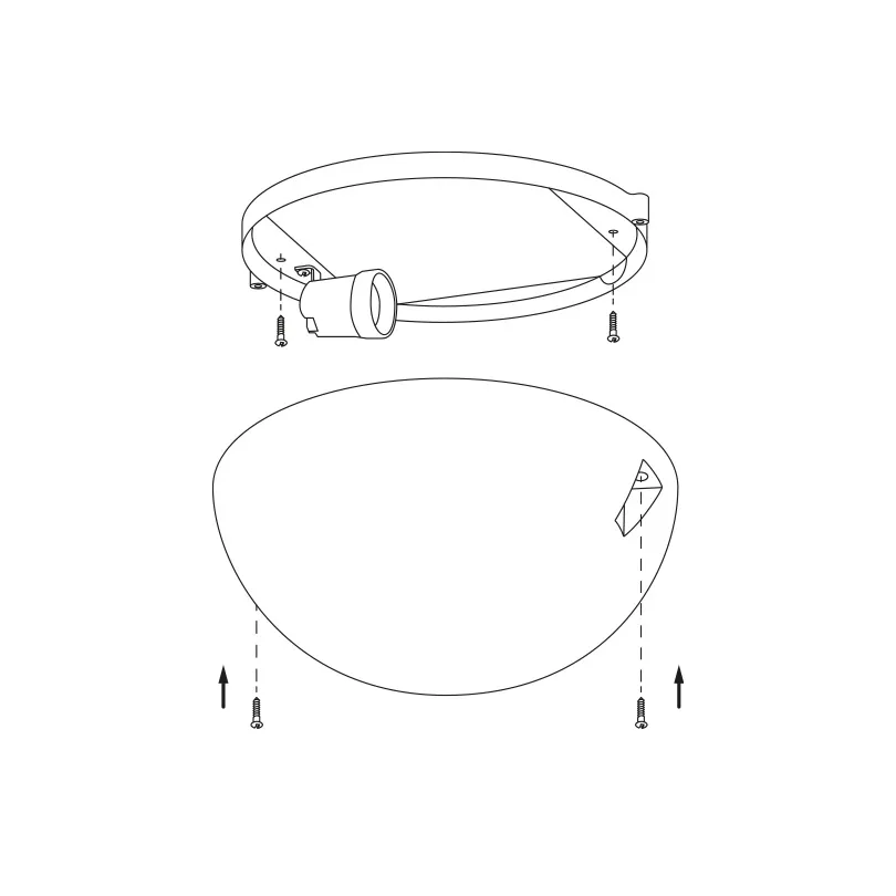 Светильник под лампу 60W-E27 (лампа в комплект не входит) IP54 WOLTA - Фото 2