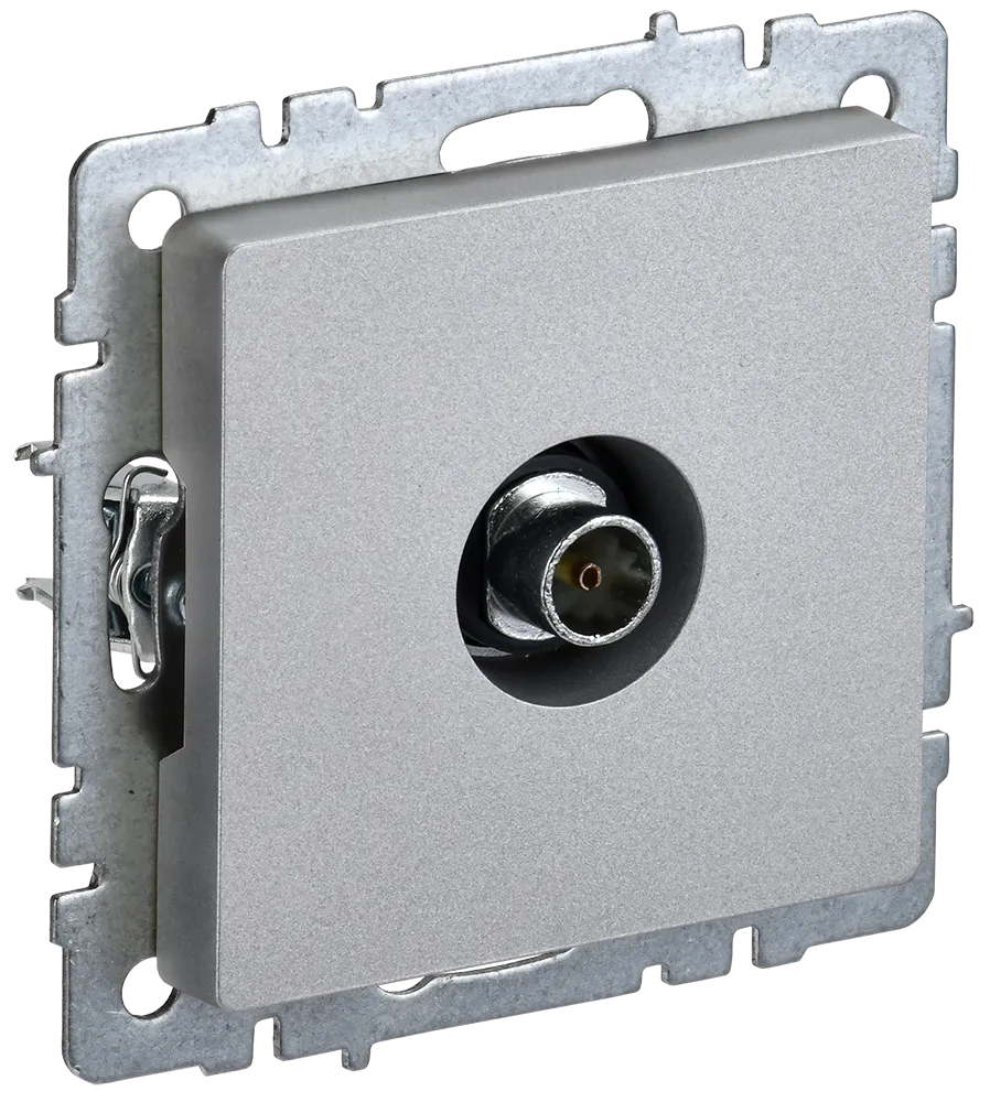 BRITE Розетка TV оконечная РТВ11-0-БрА алюминий IEK