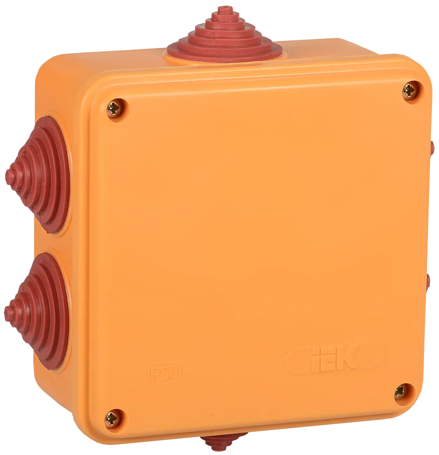 Коробка распаячная огнестойкая ПС безгалогенная (HF) 100х100х50мм 4P 6мм2 IP55 6 вводов IEK UKF30-100-100-050-4-6-09