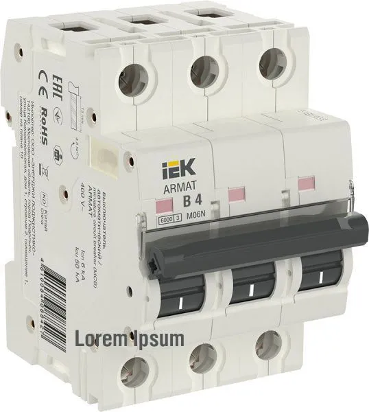 ARMAT Автоматический выключатель M06N 3P B 4А IEK AR-M06N-3-B004