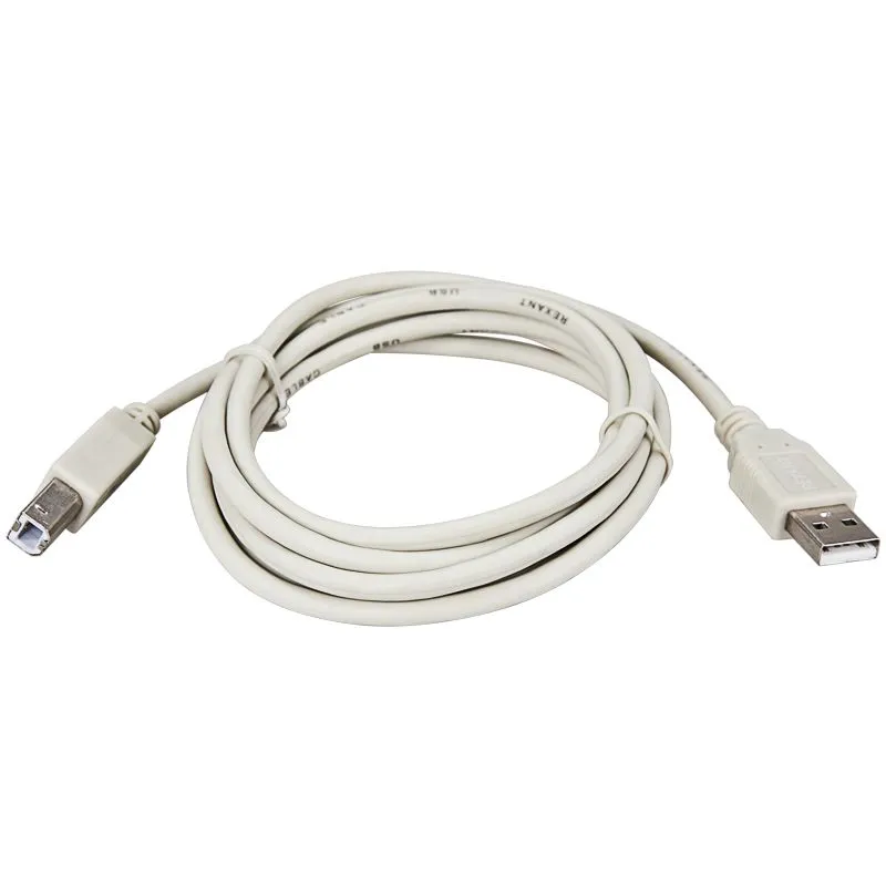 Кабель USB-А– USB-B, 2,4А, 1,8м, ПВХ, серый  REXANT - Фото 2