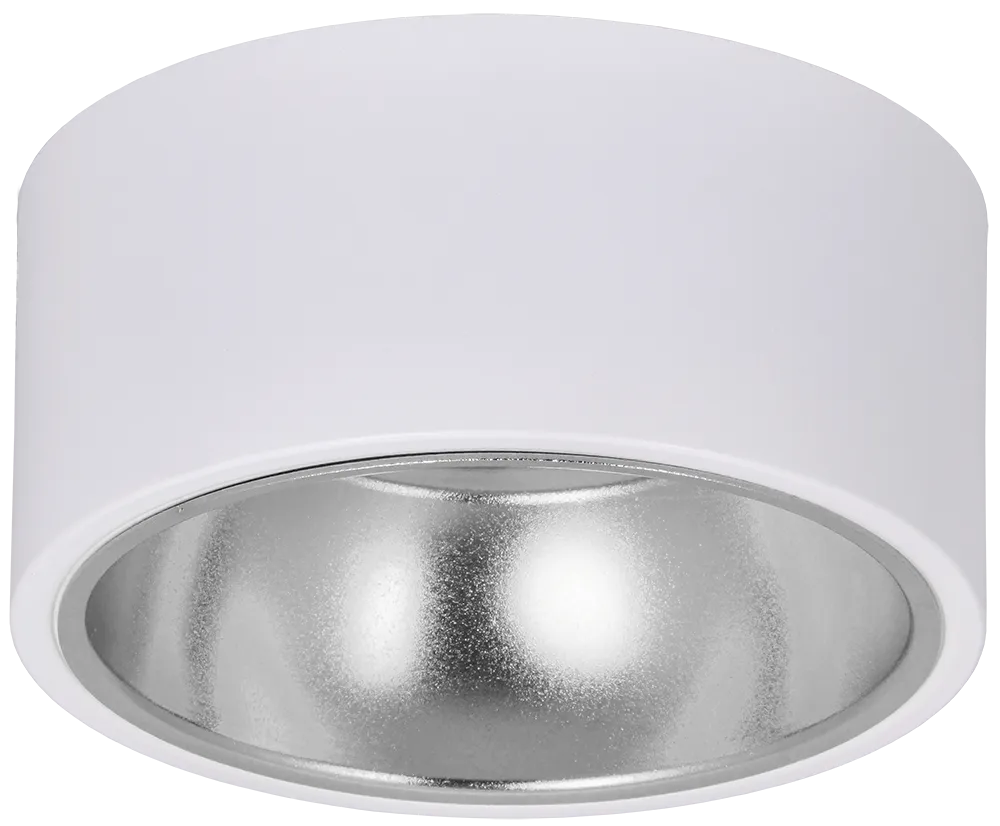 LIGHTING Светильник 4017 накладной потолочный под лампу GX53 белый/хром IEK LT-UPB0-4017-GX53-1-K54