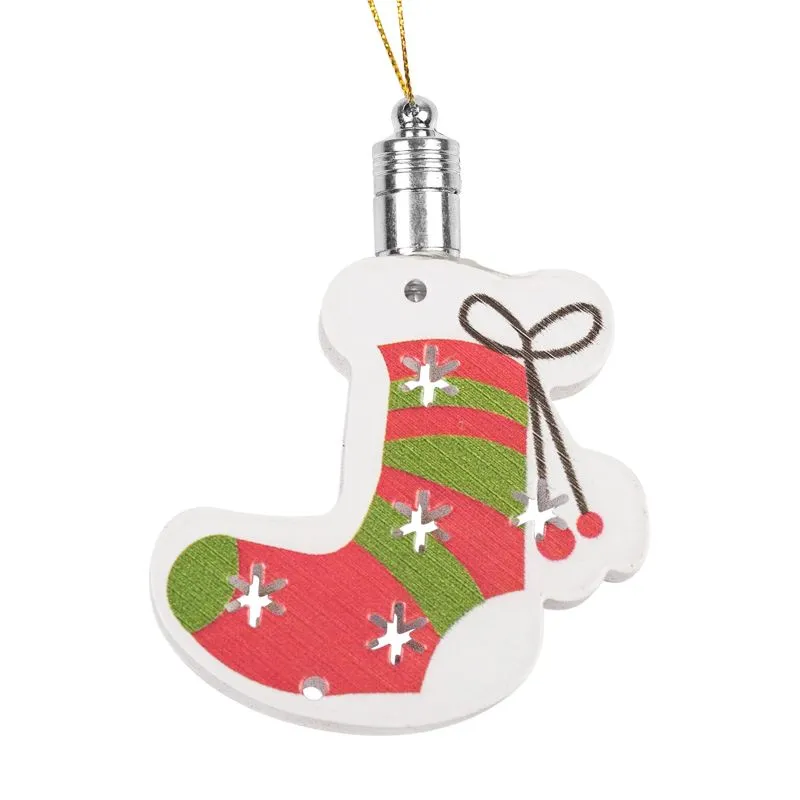 Фигурка подвесная Новогодний носок RGB 8x6 см