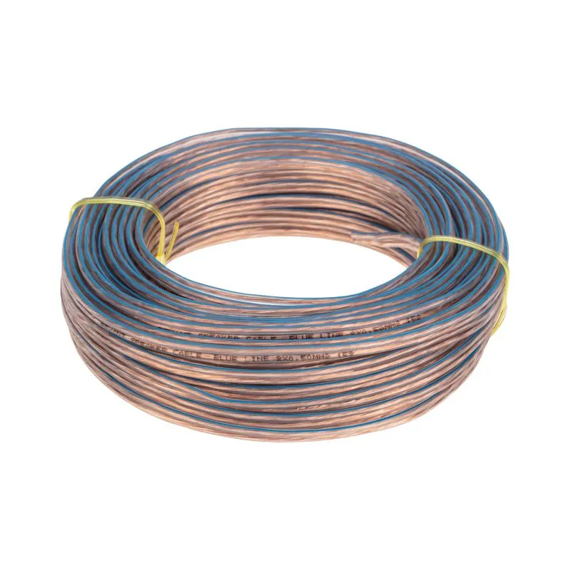 Кабель акустический 2х0,50мм², прозрачный BLUELINE, мини-бухта 20м REXANT - Фото 3